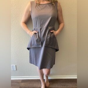 BITTE KAI RAND Copenhagen, gray big pocket knee length dress